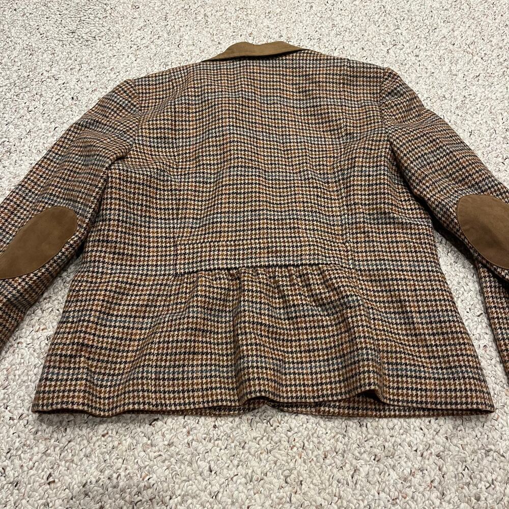 Talbots Brown Houndstooth Blazer with Suede-Trim Collar - Picture 6 of 6